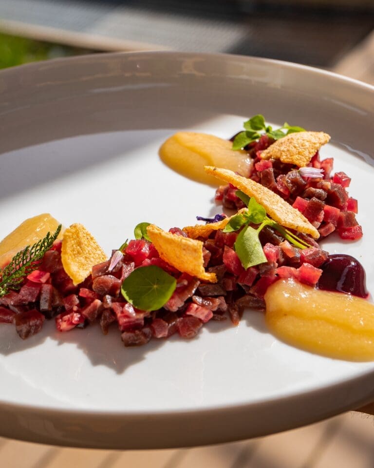 Tartara di carne raffinata Meja Hotel Franz